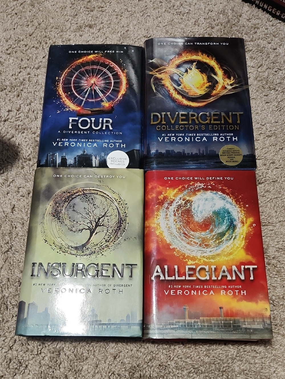 Divergent Collection Hardcover Book Set - Blue, Black, Green, Red Covers